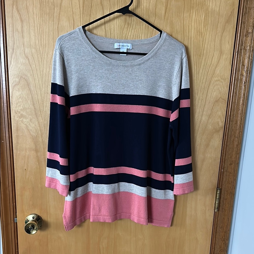 Striped Pink and Blue Sweater